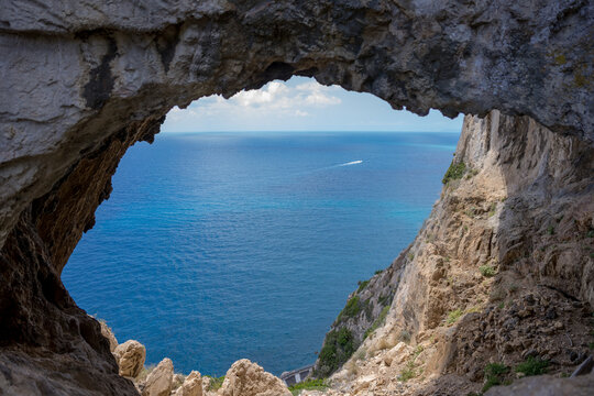 view from the sea, grotta dei falsari