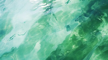 arri&egrave;re plan graphique effet d'onde aquatique, caustique, couleur verte, illustration ia g&eacute;n&eacute;rative