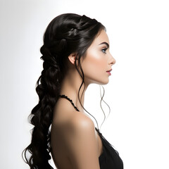Braided Elegance: Profile of a Young Woman