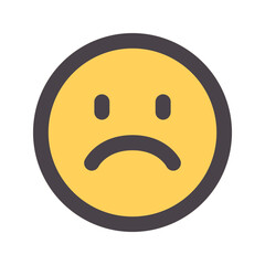 Fototapeta premium sad flat line icon