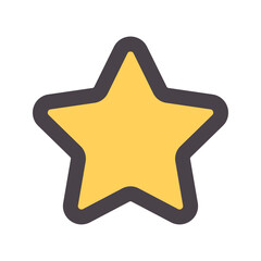 star flat line icon