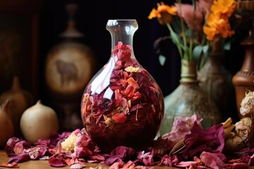 Obraz na płótnie Canvas floral potpourri with essential oils