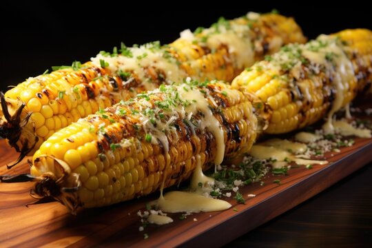 grilled corn on the cob with melting butter