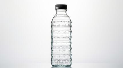 Collapsible water bottle isolated on white background