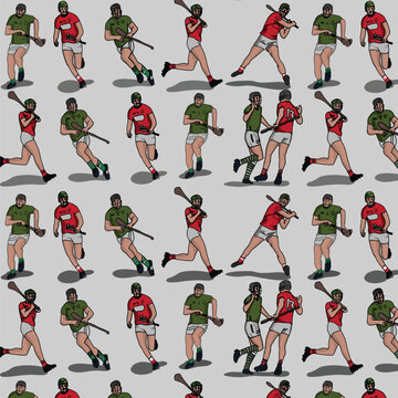 Hurling players endless pattern, Hurlers endless pattern