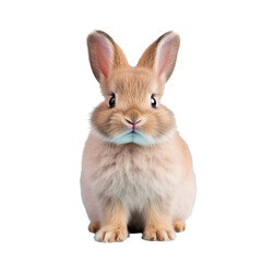 Obraz premium Baby bunny on a transparent background with empty space for Easter