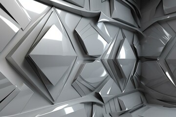 Futuristic backdrop adorned with sleek, cutting-edge panels. Rendered in 3D. Generative AI