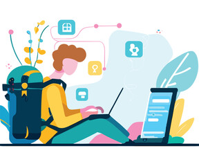 The Journey of a Young Man Crafting Content While Traveling
