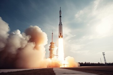 Launch of spacecraft into space. Generative AI