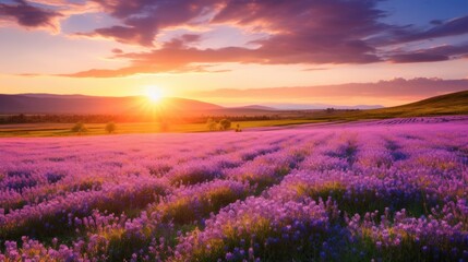 Fototapeta na wymiar Lavender flowers landscape