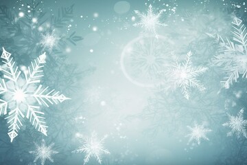 Fototapeta na wymiar Winter-themed background with ice snowflake and space for text. Perfect for festive season. Generative AI