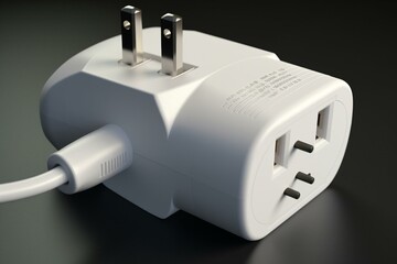 A power adaptor that can be used with or without an electrical outlet. Generative AI