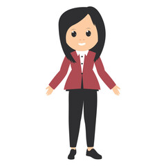 cute female teacher cartoon illustration