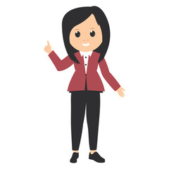 cute female teacher cartoon illustration