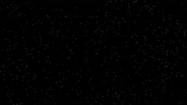 Dust particles flow in the air or underwater. Seamless loop, isolated background, alpha channel