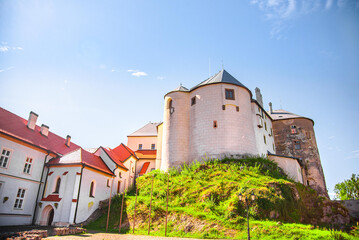 Fototapeta na wymiar Beautiful historic Lupciansky Castle, Slovenska Lupca, near Banska Bystrica, Slovakia. Slovakia castle.