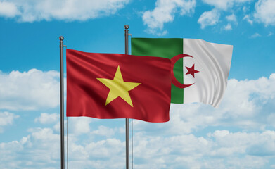 Vietnam and Algeria national flag