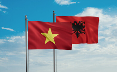 Vietnam and Albania national flag