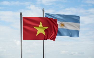 Argentina and Vietnam flag