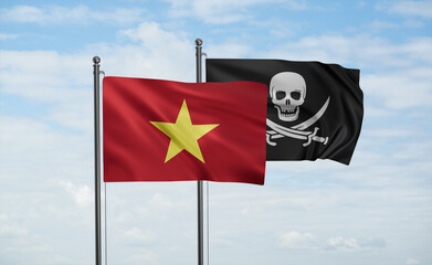 Pirate and Vietnam flag