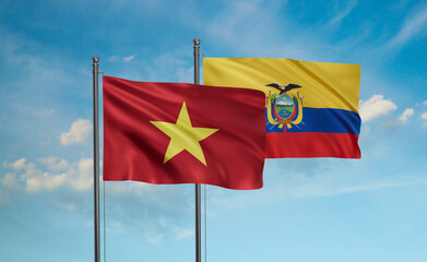 Ecuador and Vietnam flag