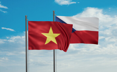Czech Republic and Vietnam flag