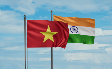 India and Vietnam flag
