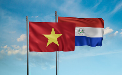 Paraguay and Vietnam flag