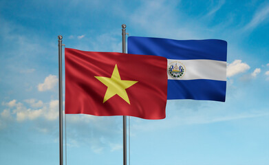 Salvador and Vietnam flag