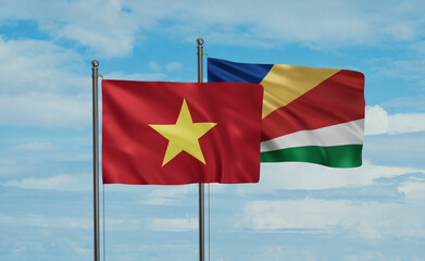 Seychelles and Vietnam flag