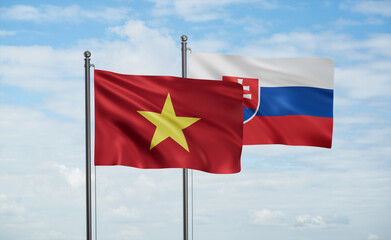 Slovakia and Vietnam flag