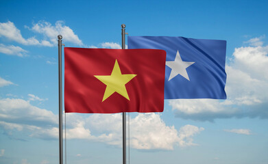 Somalia and Vietnam flag