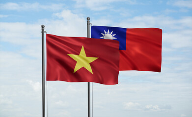Taiwan and Vietnam flag