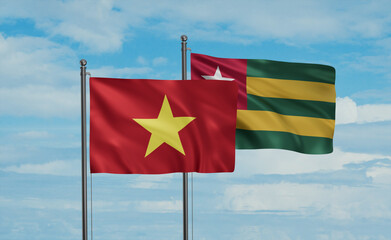 Togo and Vietnam flag