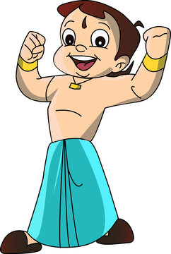 Illustration of Chota Bheem Cartoon blue version