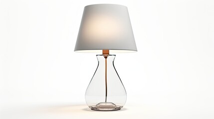 design home fence glass lamp on base-isolated on white background