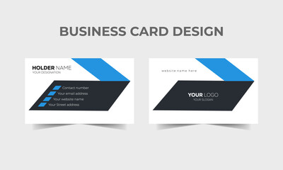 Modern and corporate simple business card design Modern presentation card with company logo Vector business card template Visiting card for business and personal use Vector illustration design