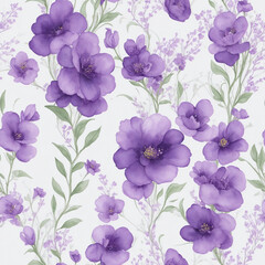 Seamless lilac flower pattern illustration