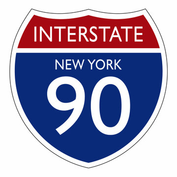 Interstate New York 90 sign