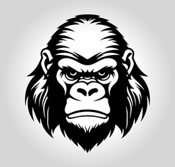 Gorilla Portrait Logo Vector Symbol Tier Kopf