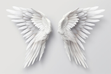 Fototapeta premium angel wings isolated on white