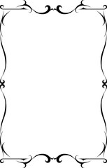 vector frames black on a white background, vintage