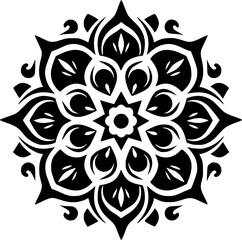 Mandala | Minimalist and Simple Silhouette - Vector illustration