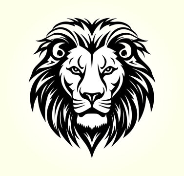Löwe Portrait Logo Symbol Tier Kopf Löwenkopf