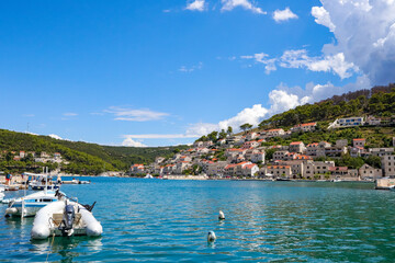 Beautiful town of Pučišća in Croatia on the island of Brac