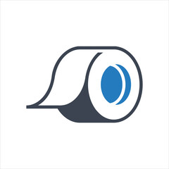 Fototapeta premium Roll Of Tape Icon on white background