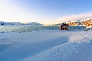 house in the snow