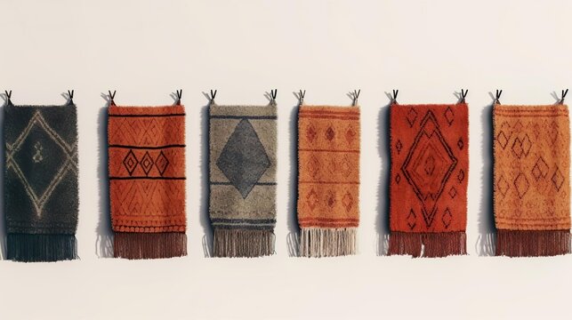 Set of banners with textures of berber traditional
