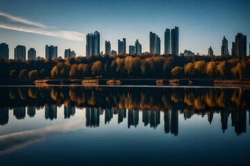 Naklejka premium vancouver skyline at night generated by AI tool