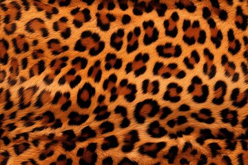 Beautiful seamless pattern with leopard or jaguar fur skin, wild nature endless texture rapport template.